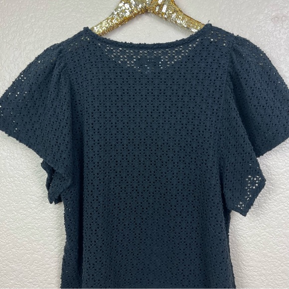 Texture & Thread • Eyelet Flutter-Sleeve Top - Picture 8 of 9